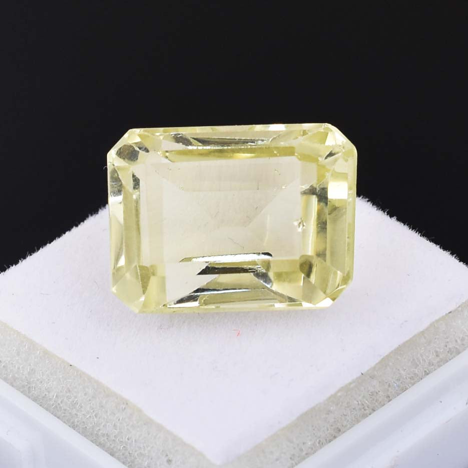 14.85 Cts Brazilian Lemon Quartz Gemstone - Faceted