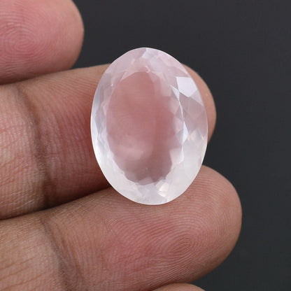 15.35 Ct Brazilian Rose Quartz Gemstone - Faceted