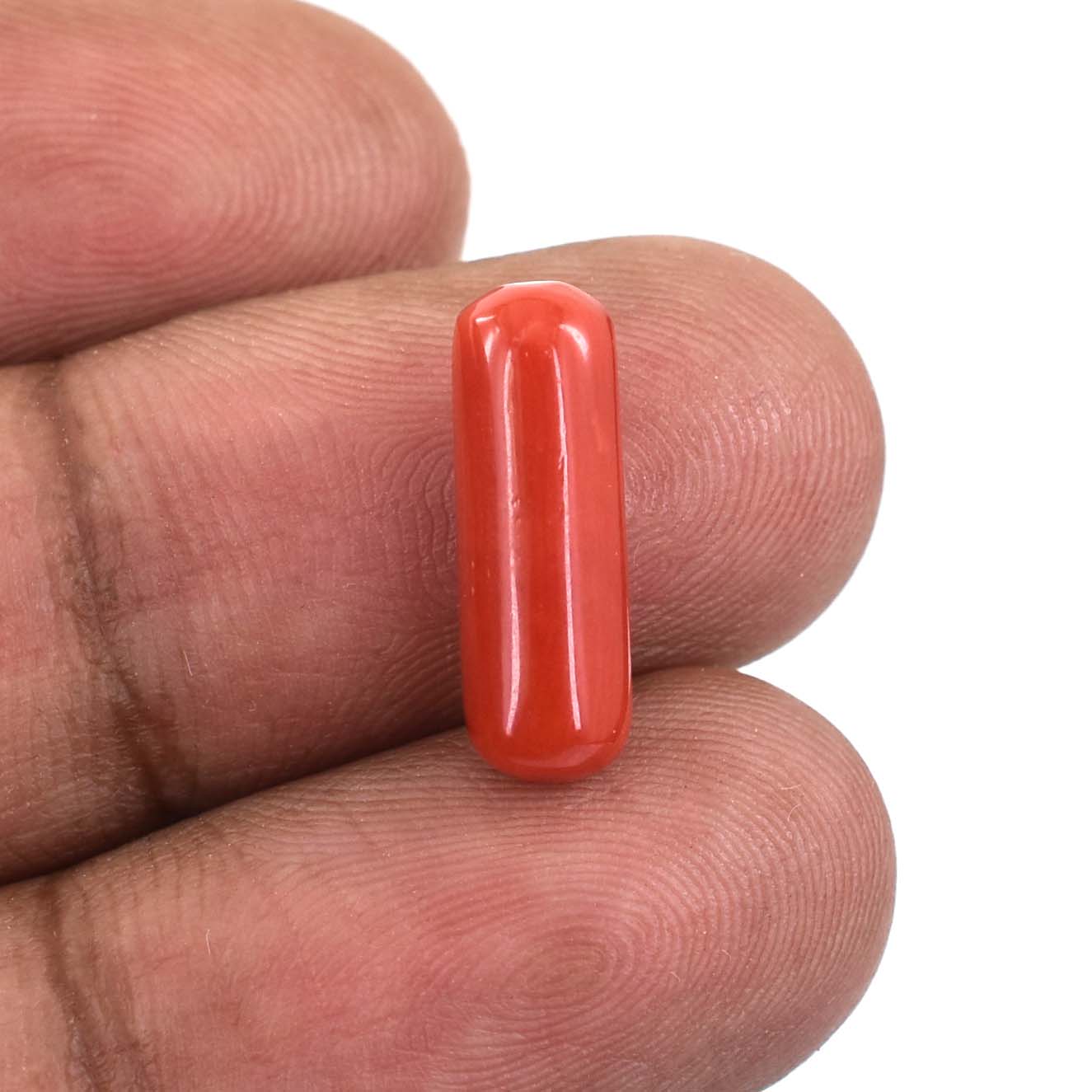 4.66 Cts Italian Red Coral Gemstone - Cabochon