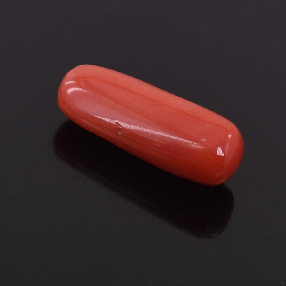 6.65 Cts Italian Red Coral Gemstone - Faceted