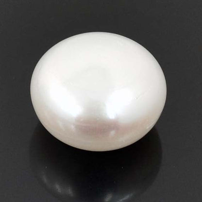 6.80 Ct Indian White Pearl Gemstone - Cabochon