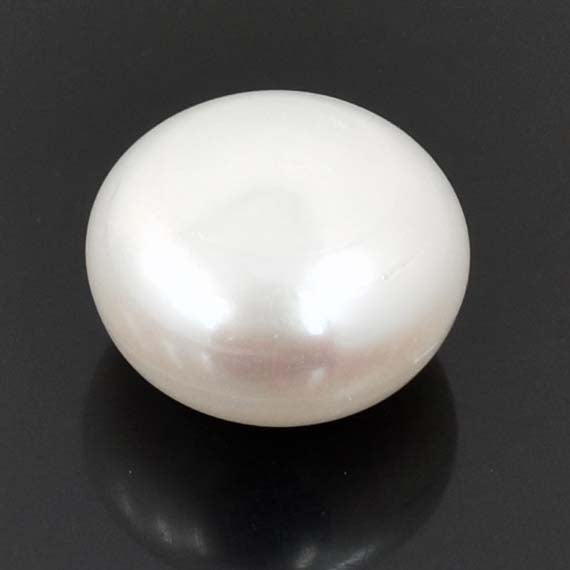 6.80 Ct Indian White Pearl Gemstone - Cabochon