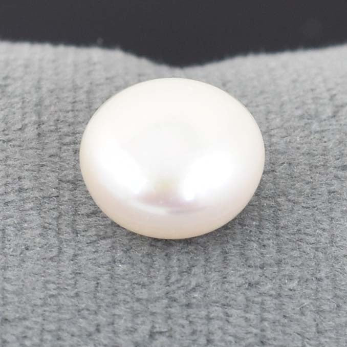 6.80 Ct Indian White Pearl Gemstone - Cabochon