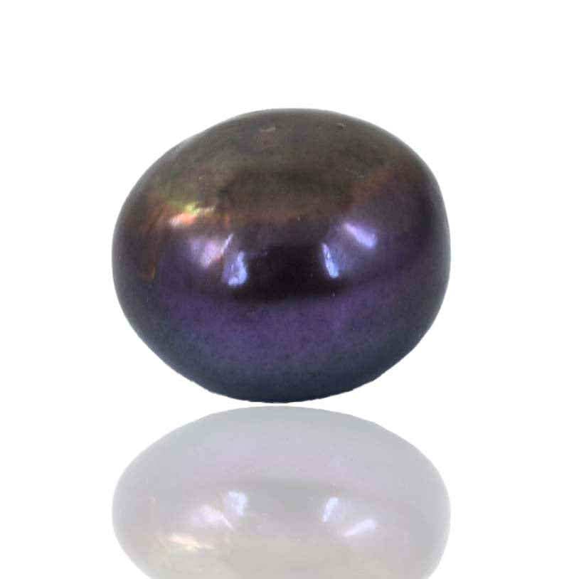 7.20 Ct Black Indian Pearl Gemstone - Cabochon