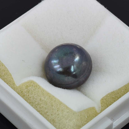 8.75 Ct Indian Black Pearl Gemstone - Cabochon