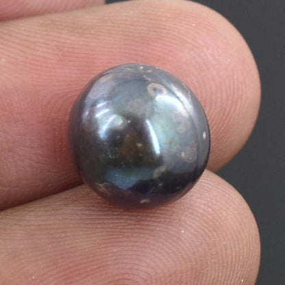 8.75 Ct Indian Black Pearl Gemstone - Cabochon