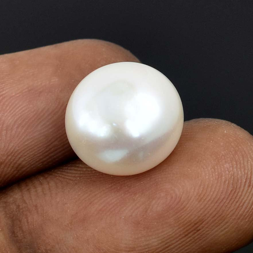 8.85 Ct Indian White Pearl Gemstone - Cabochon