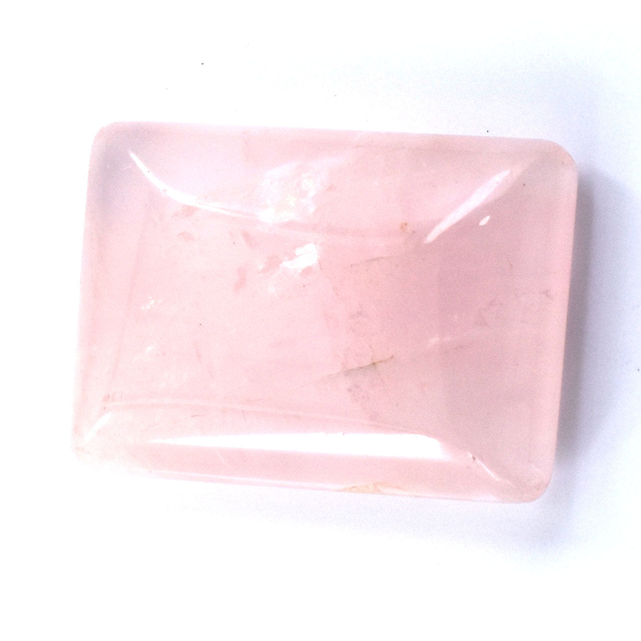 Pink rectangular bar of soap with a smooth, glossy surface.